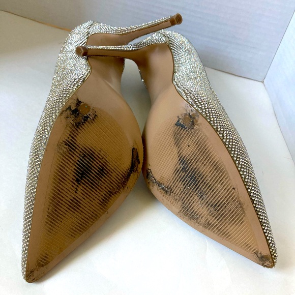 Steve Madden Daisie Crystal Heels 4 Inch Size 9 - Picture 7 of 10